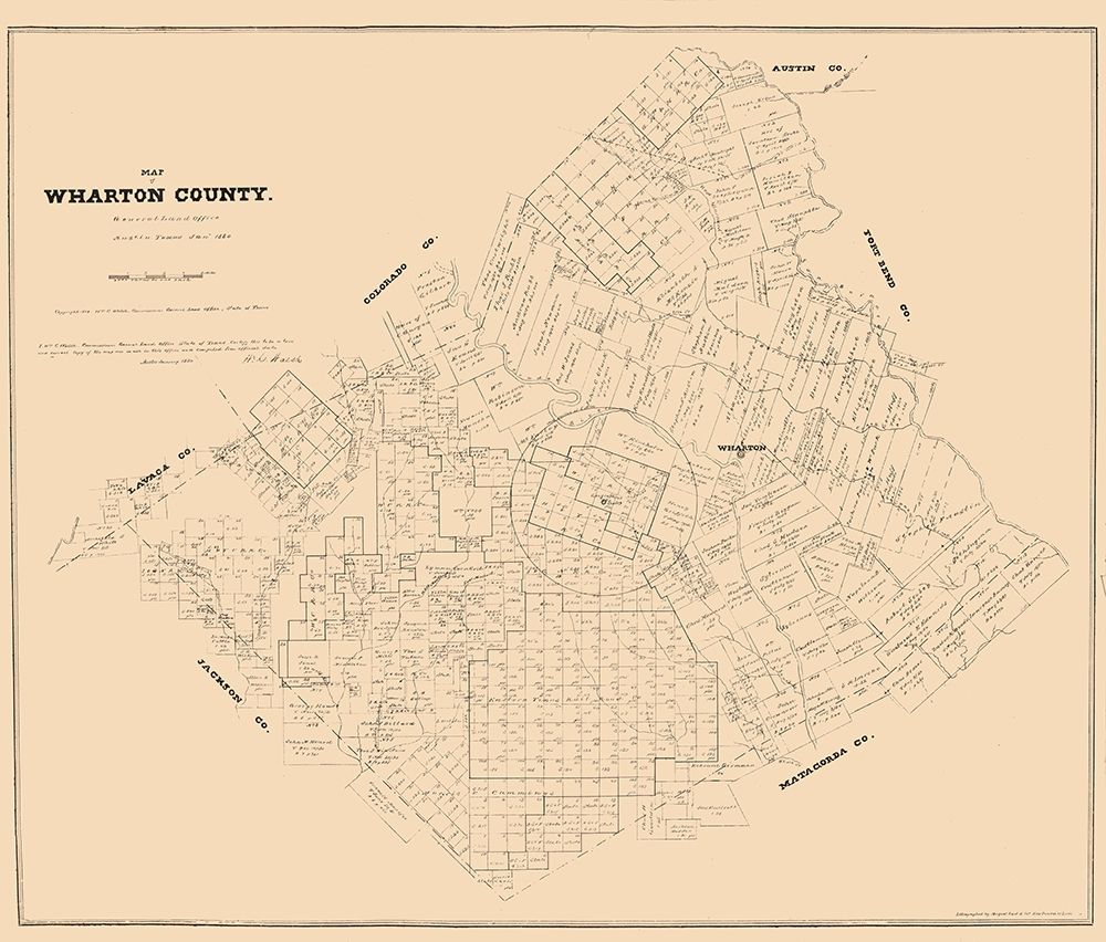 Wharton County Texas - Walsh 1880