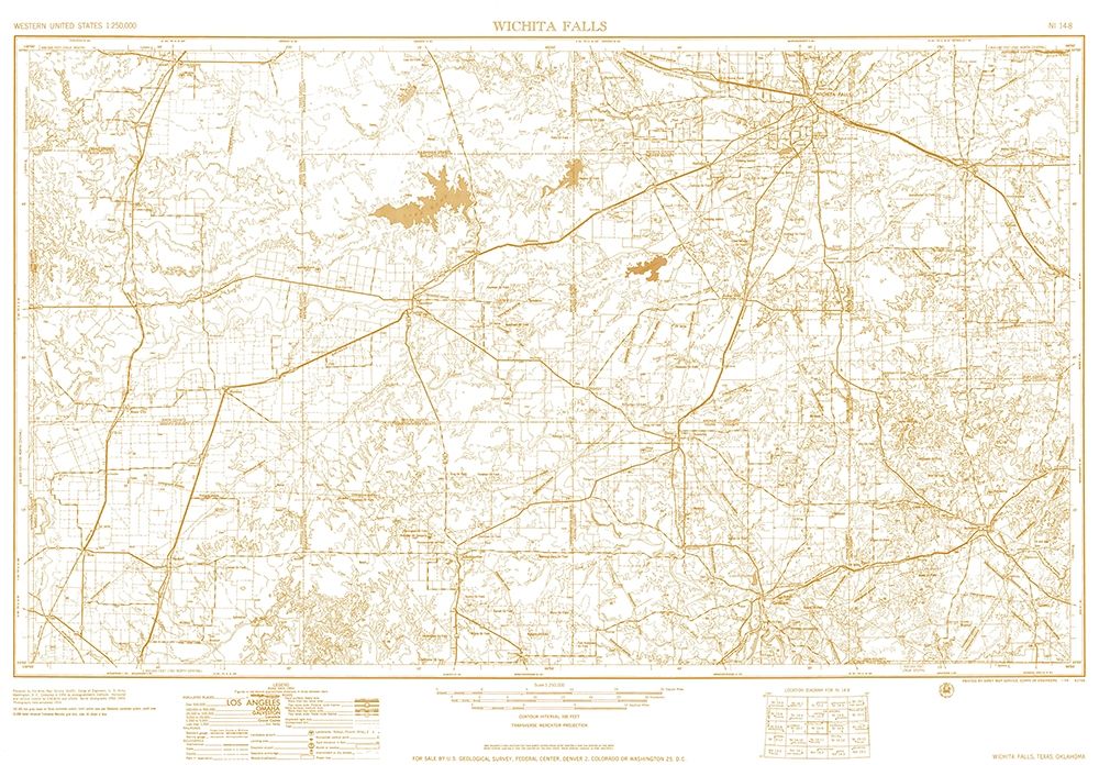 Wichita Falls Texas Sheet - USGS 1954