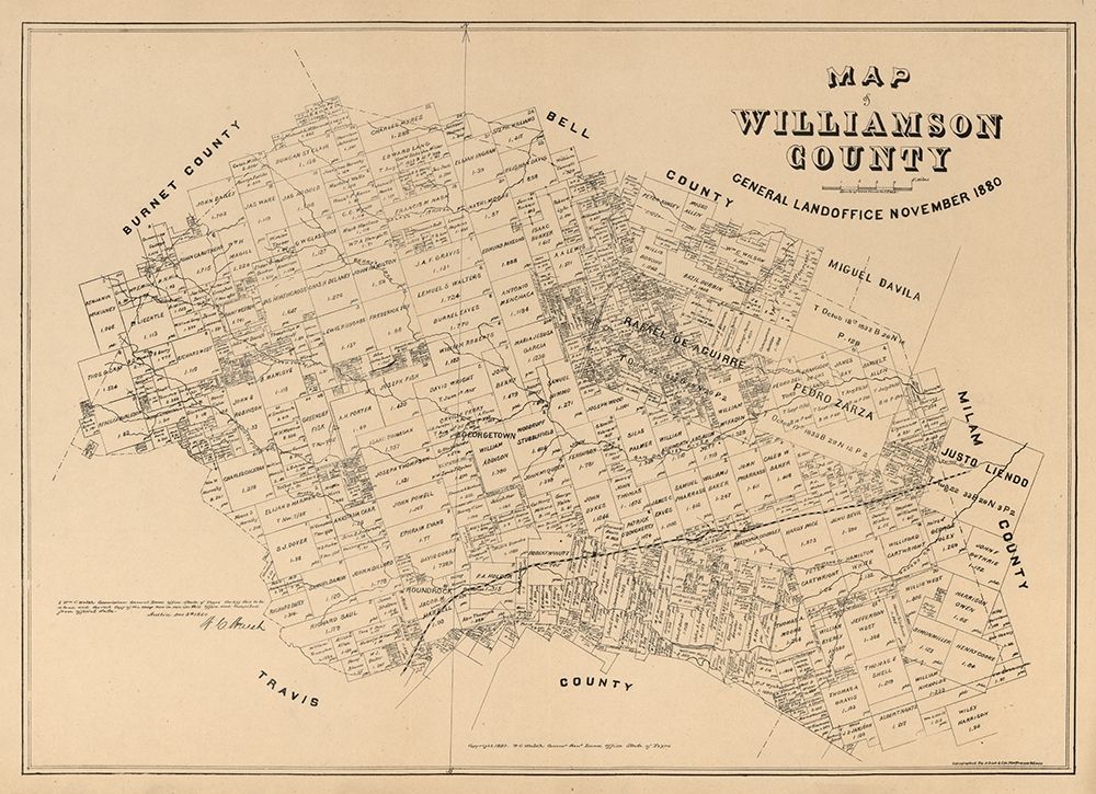 Williamson County Texas - Walsh 1880
