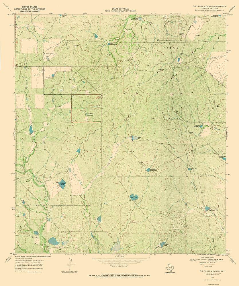 White Kitchen Texas Quad - USGS 1969