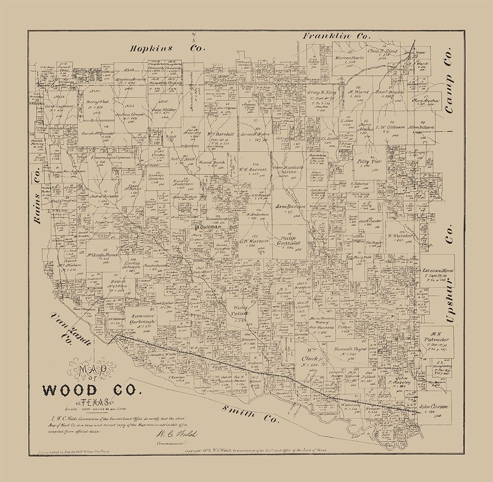 Wood County Texas- Walsh 1879
