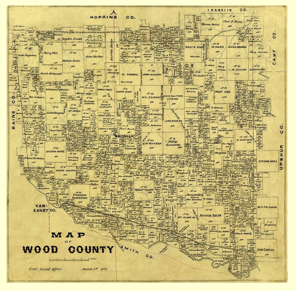 Wood County Texas -1877