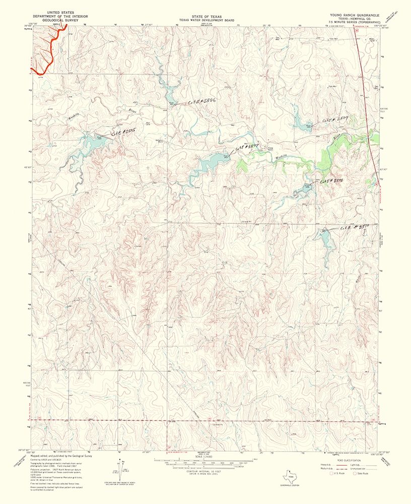 Young Ranch Texas Quad - USGS 1969