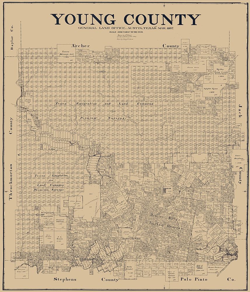 Young County Texas - Clark 1897