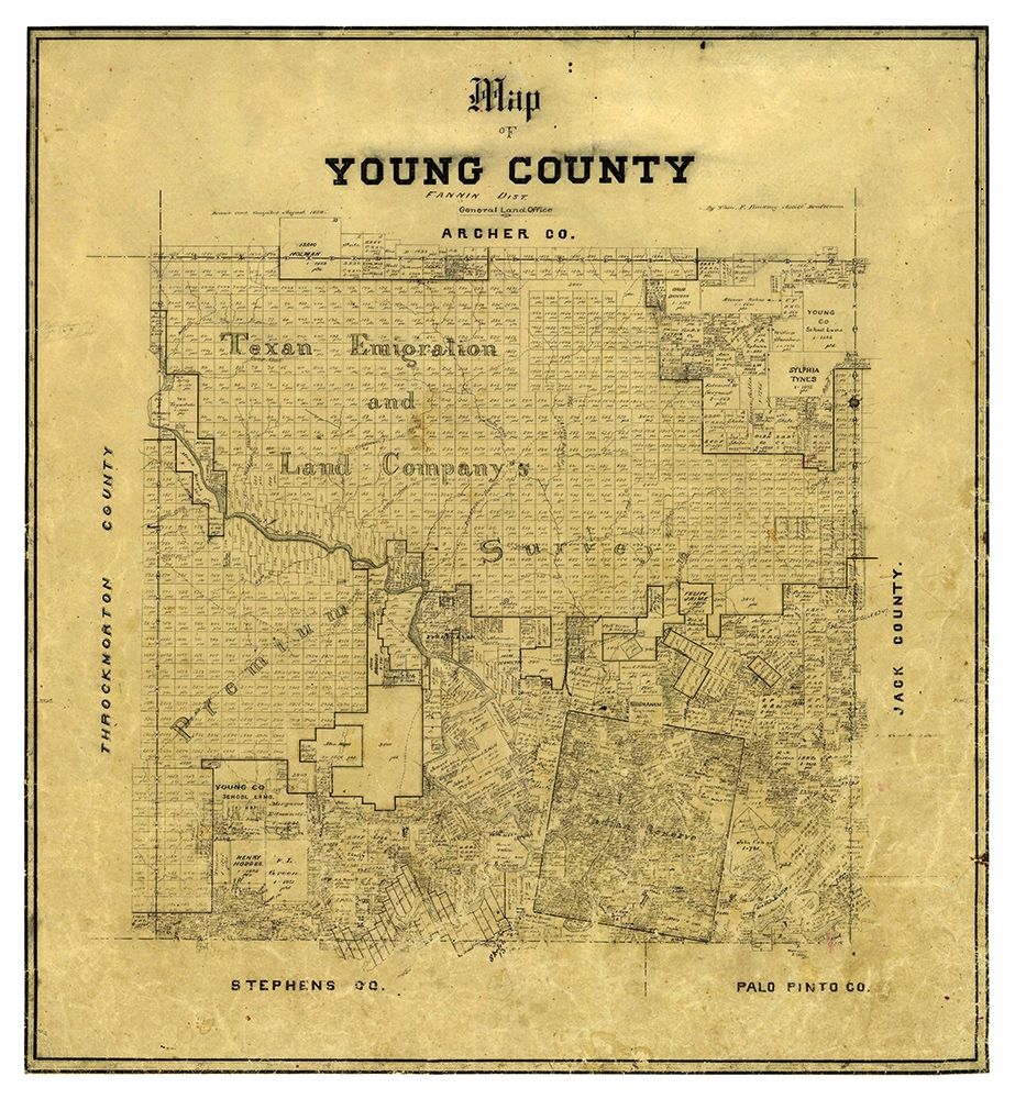 Young County Texas - Finerney 1880