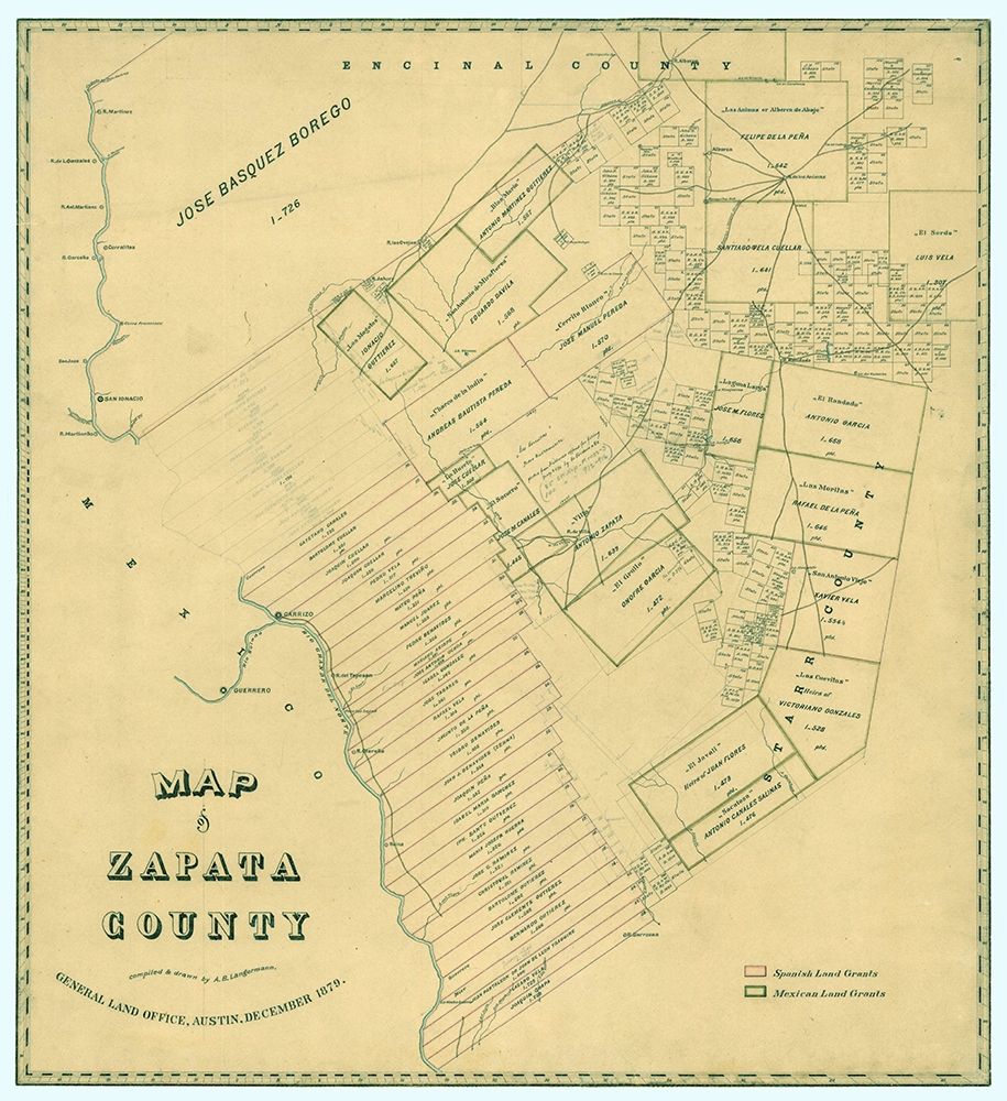 Zapata County Texas - Langermann 1879