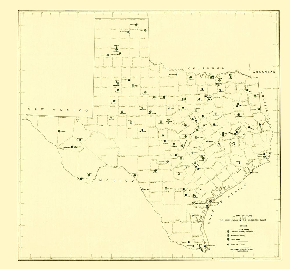 Texas State and Municipal Parks 1936
