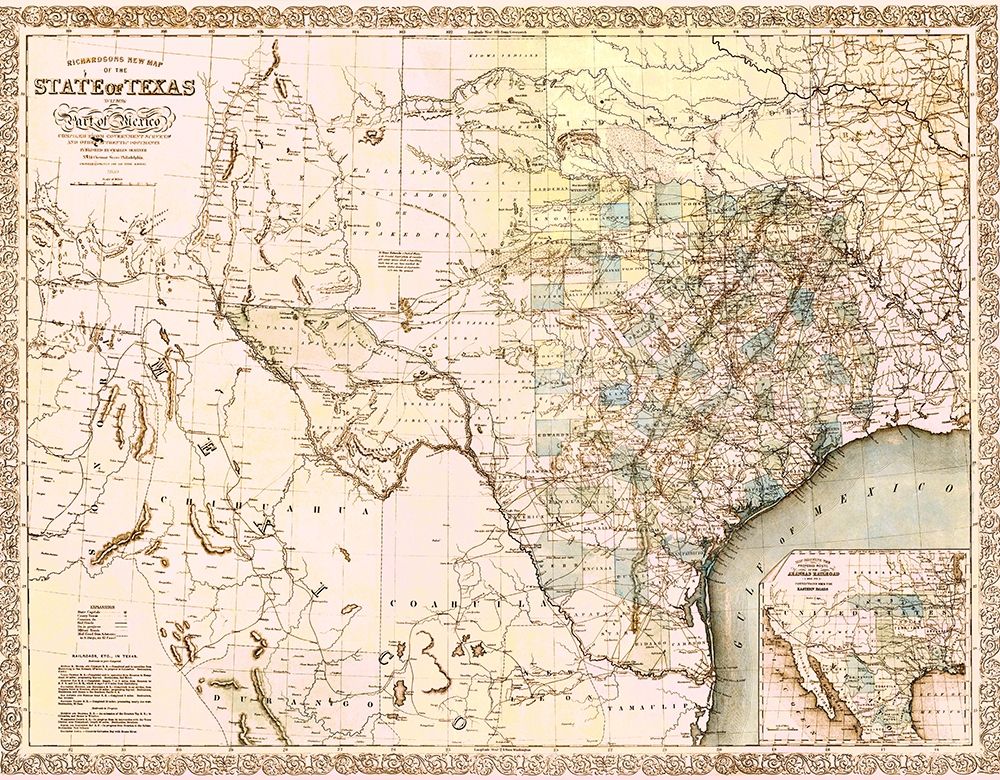 Texas and Northern Mexico - Desilver 1859