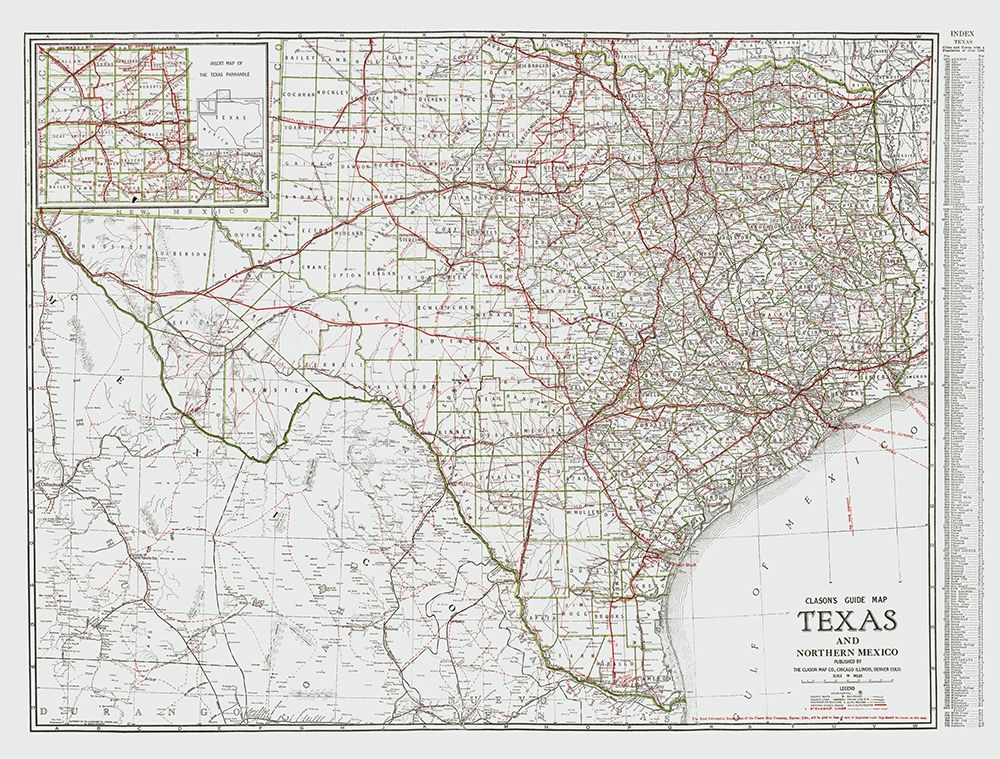 Texas and Northern Mexico - Clason 1931