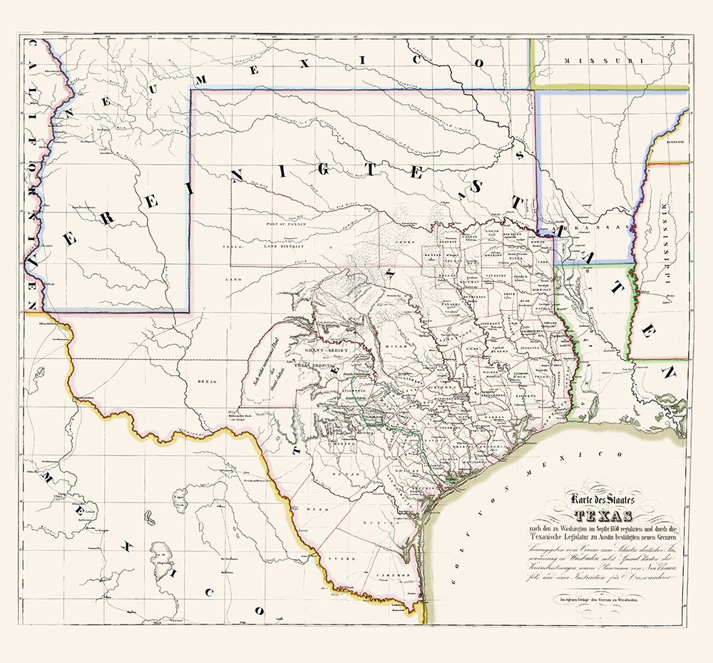 Texas - Association for German Immigrants 1851
