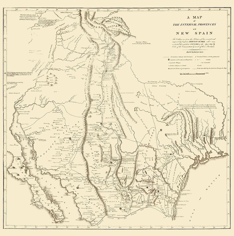 New Spain Located In Modern Day Texas - Pike 1807