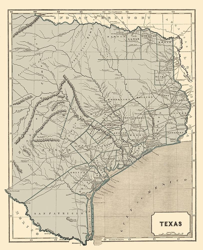 Texas - Morse and Breese 1845