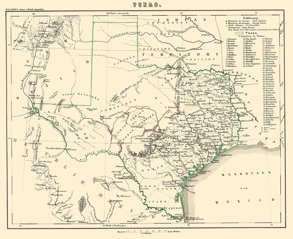 Texas - Lange 1854