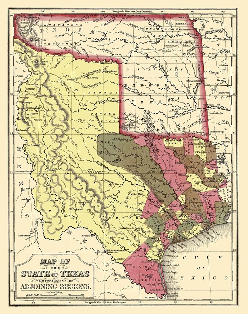 Texas - Cowperthwait and Mitchell 1846