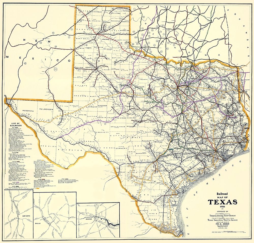 Texas Railroads - Dodge 1926