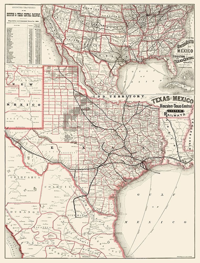 Houston and Texas Central Railways 1880