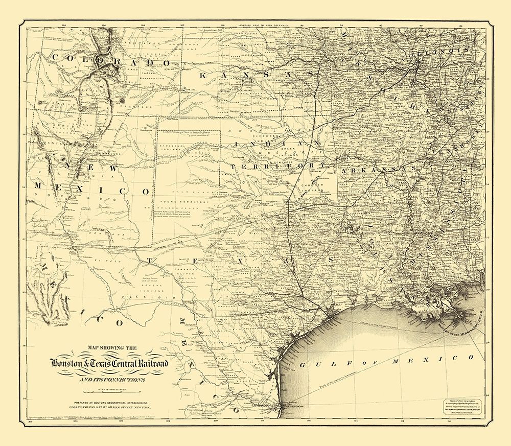Southern Railroads - Colton 1867
