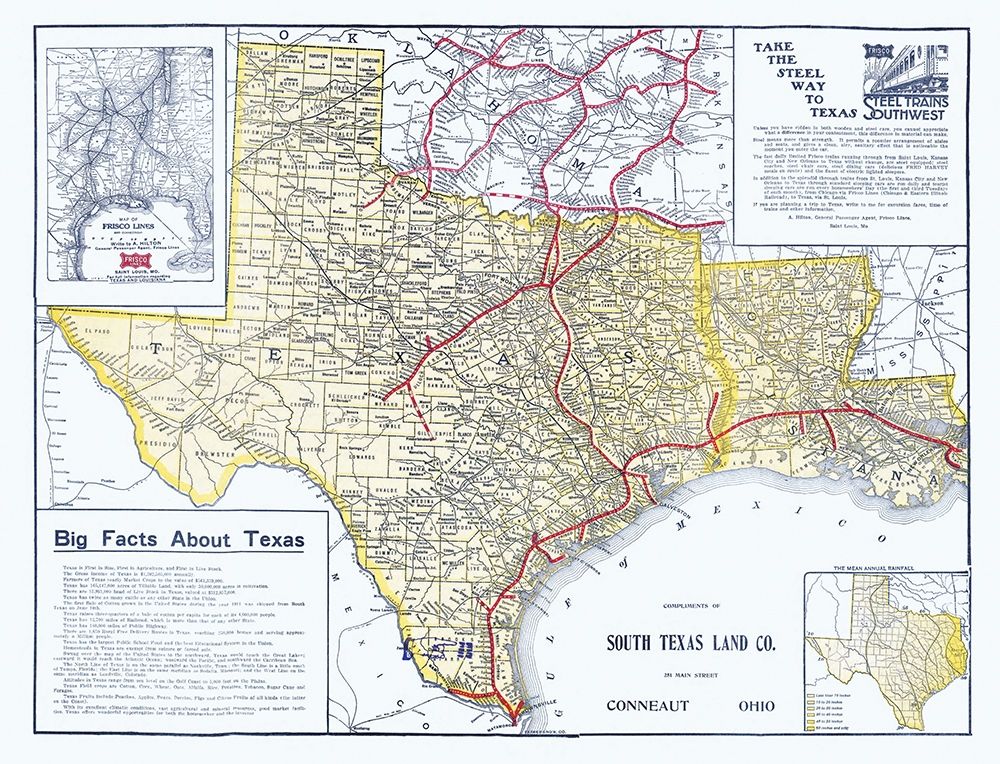 Frisco Lines - South Texas Land 1911