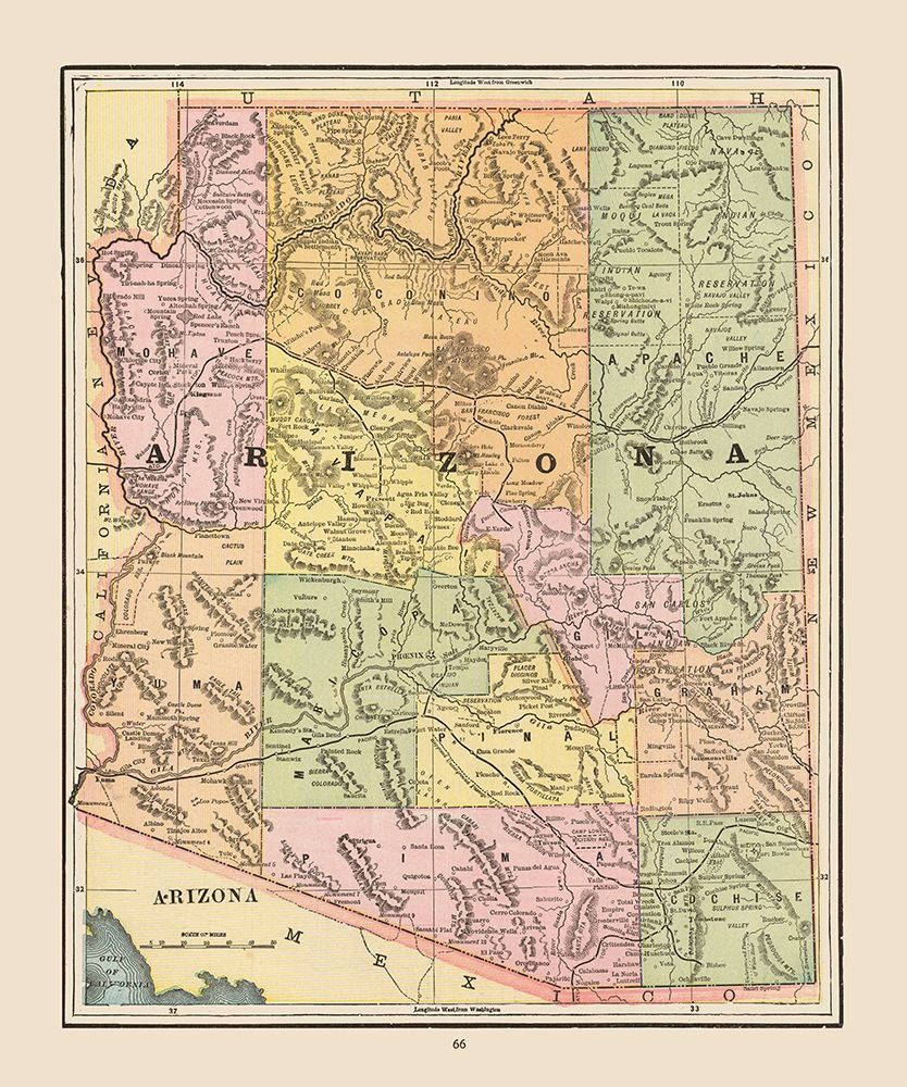Arizona - Cram 1892