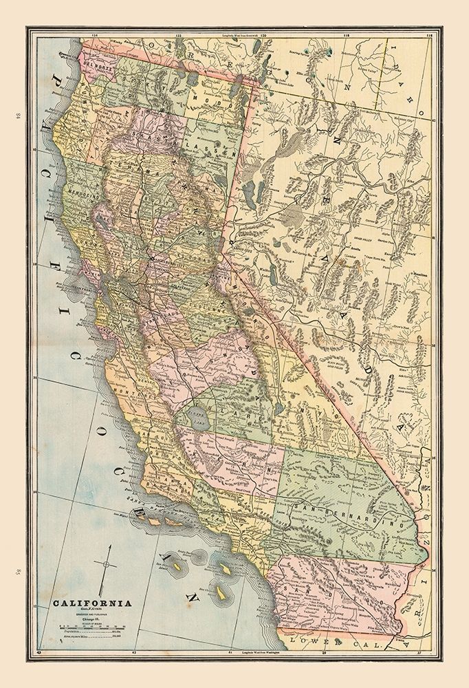 California, United States - Cram 1888