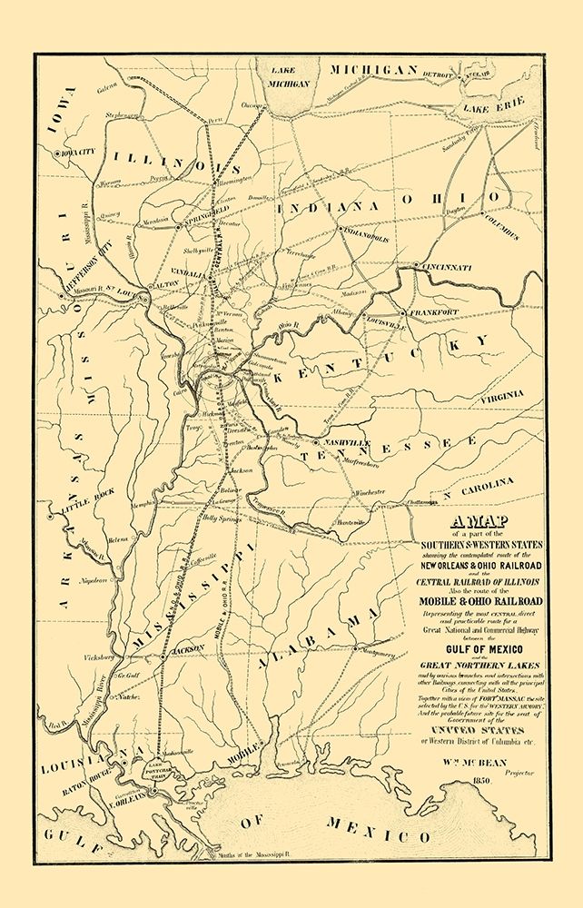 Proposed Rail Lines Gulf of Mexico Northern Lakes