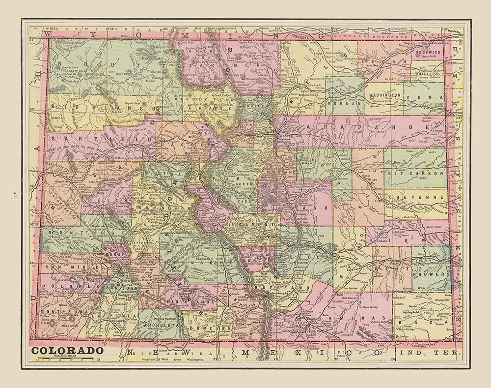 Colorado - Cram 1892