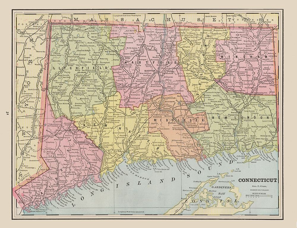 Connecticut - Cram 1892