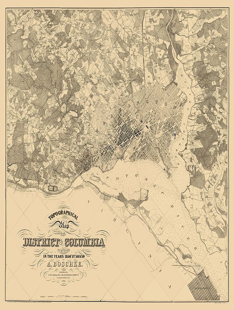 Washington DC Maryland - Boschke 1861
