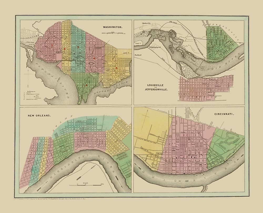 Washington, Louisville,  New Orleans
