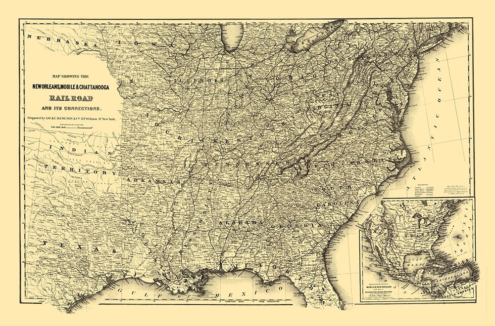 New Orleans, Mobile and Chattanooga Railroad 1865