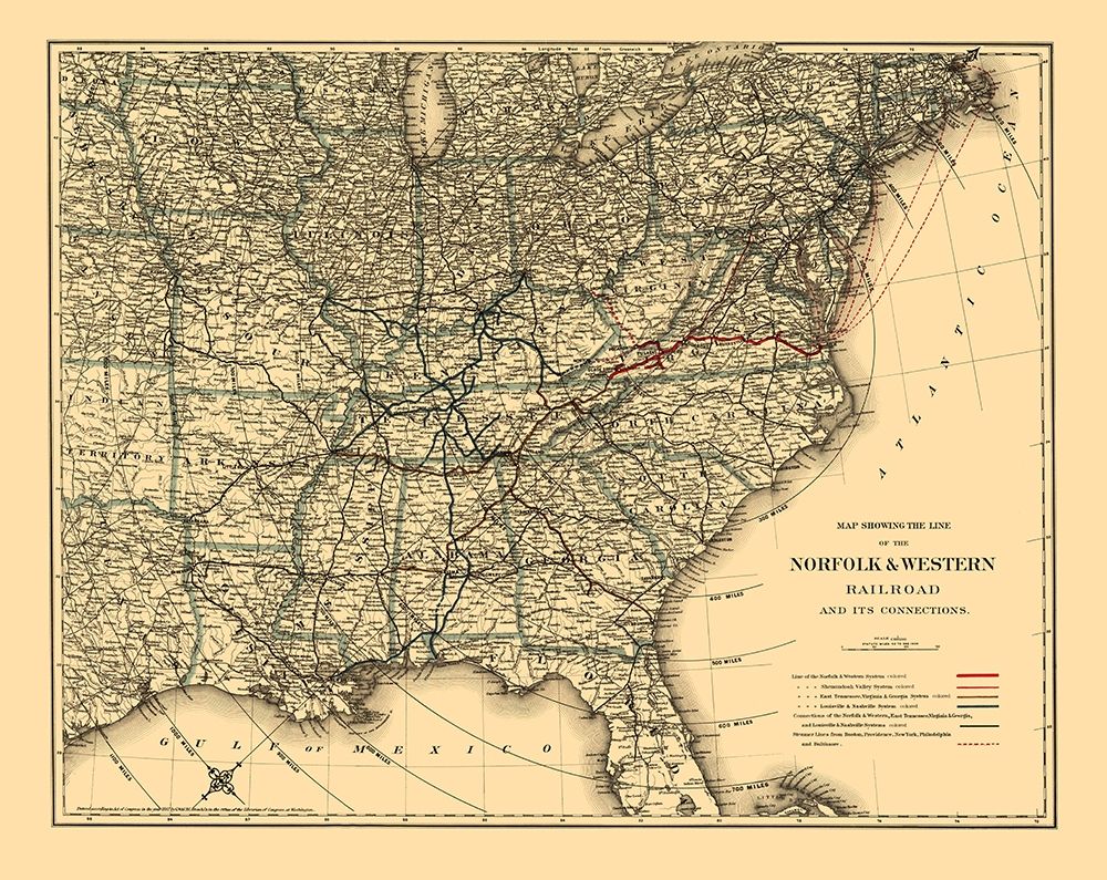 Norfolk and Western Railroad - Colton 1887