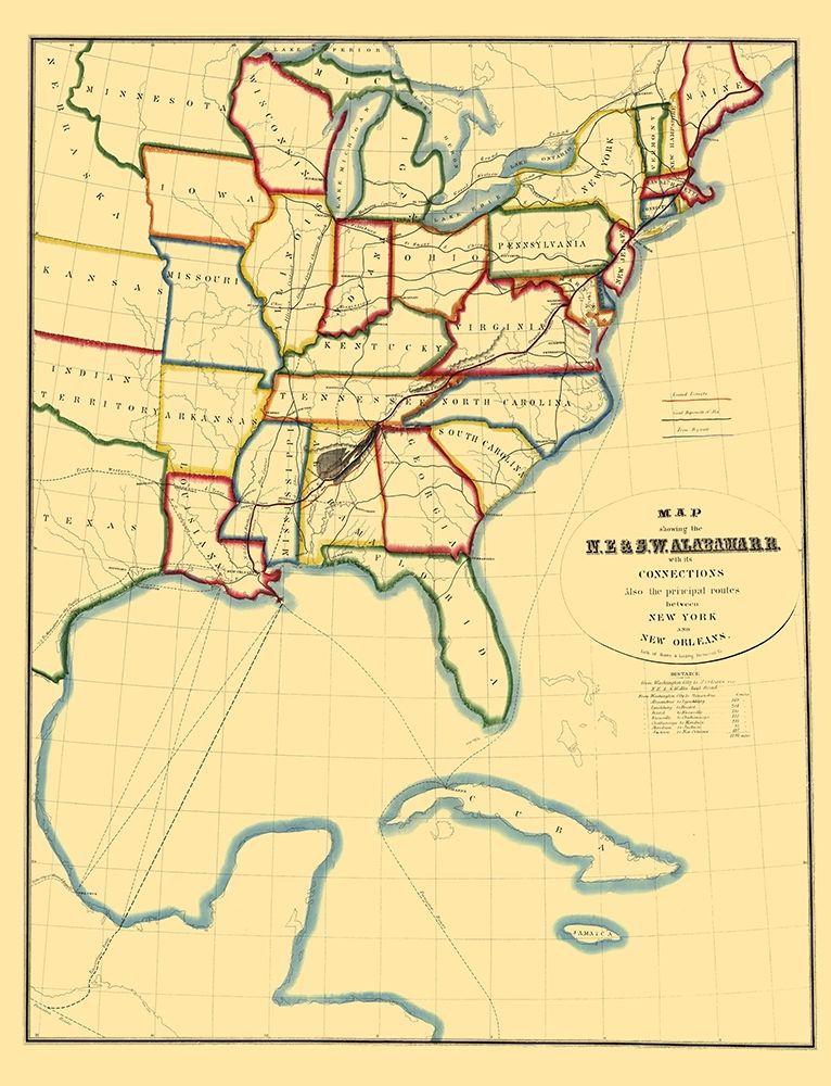 NE and SW Alabama Railroad - Hoyer 1850