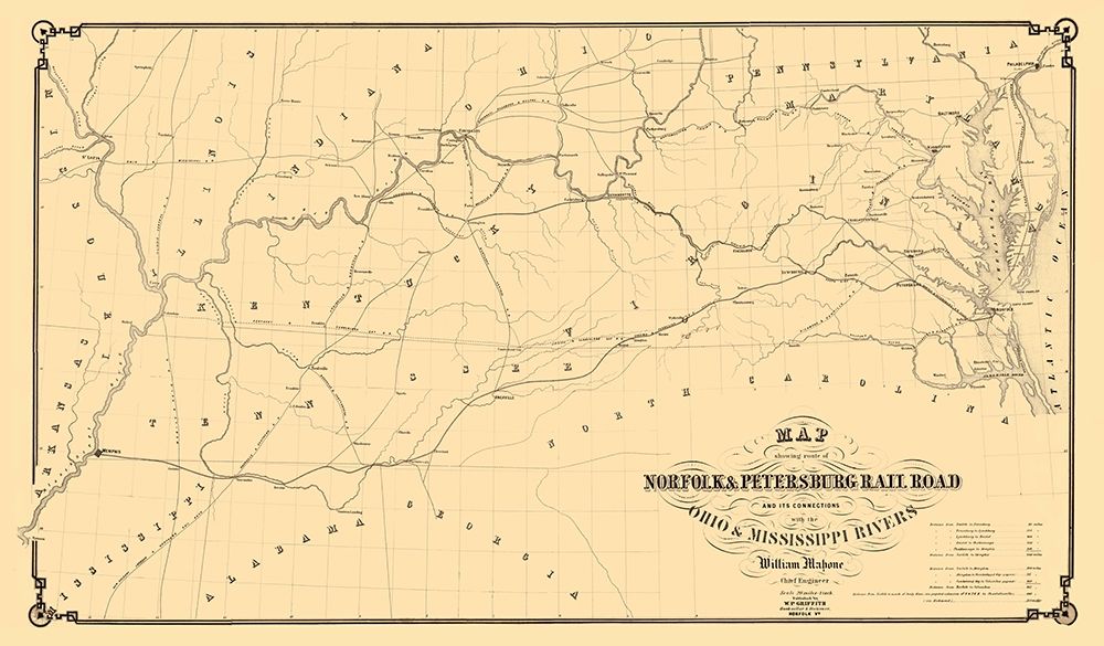 Norfolk and Petersburg Railroad - Griffith 1858