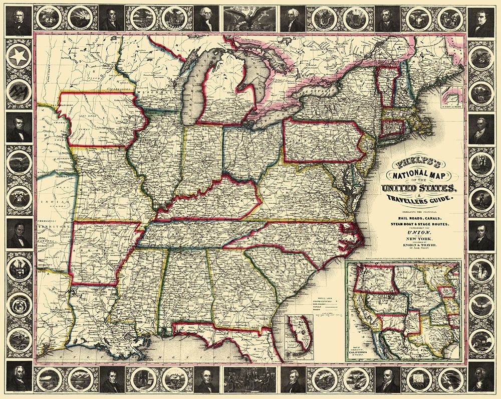 US East Phelps Travellers Guide 1852