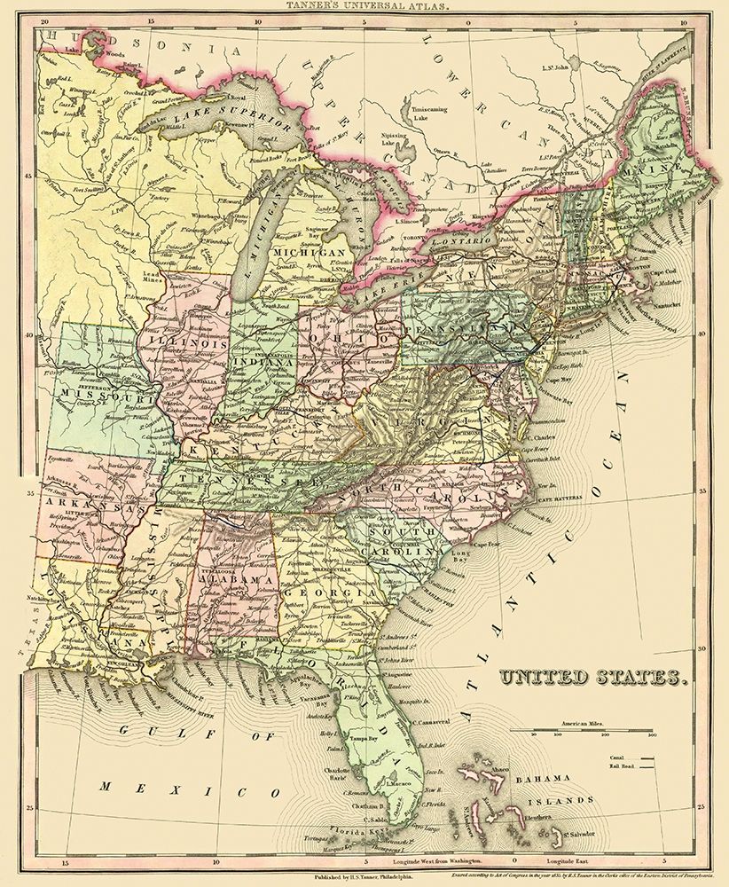 United States Eastern - Tanner 1835
