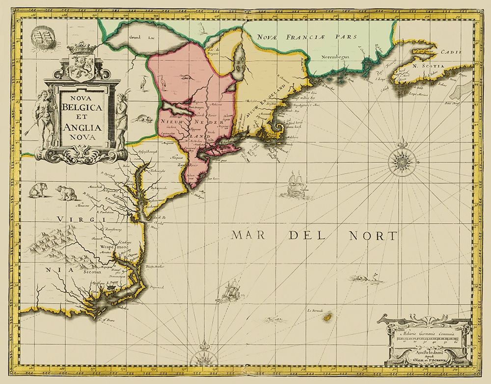 New England to Virginia, Nova Belgica - Valk 1636