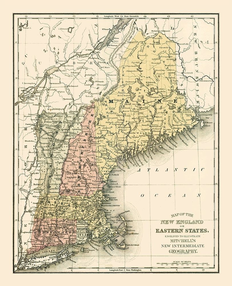 Eastern States - Mitchell 1877