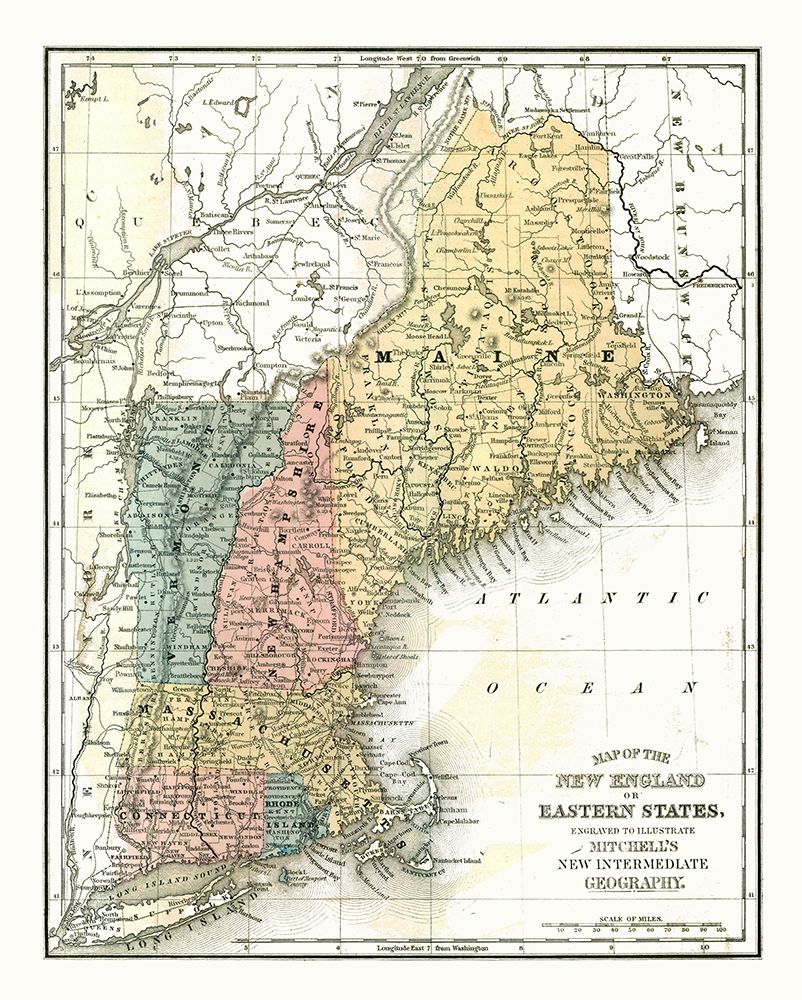 Eastern States - Mitchell 1869