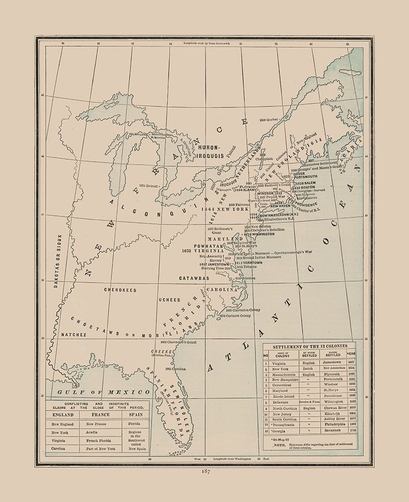 Colonial Indian Nations - Cram 1892
