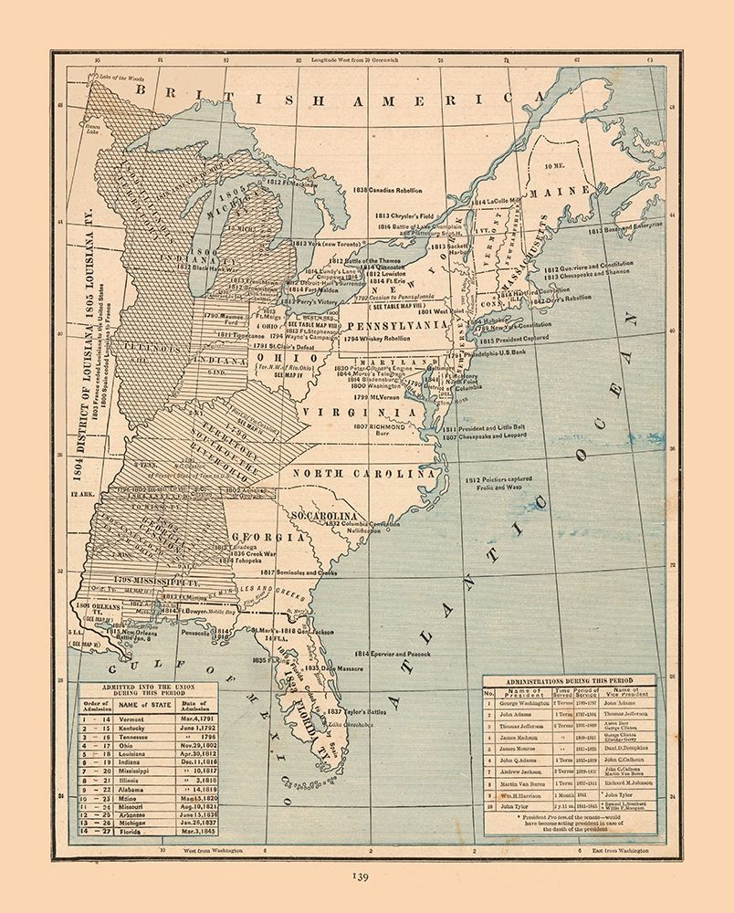 United States, Expansion- Cram 1888