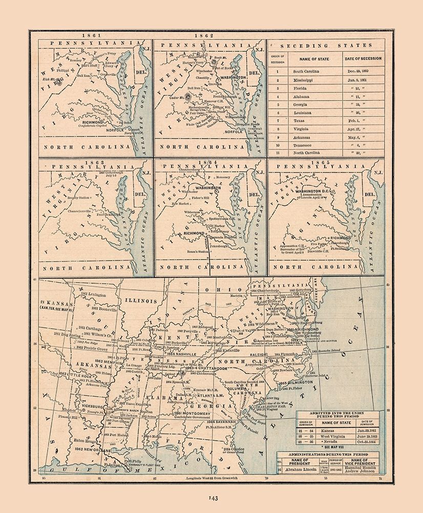 United States, 19th century- Cram 1888