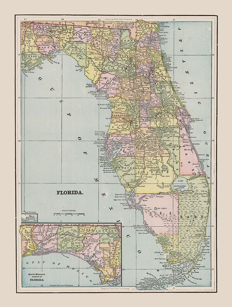 Florida - Cram 1892