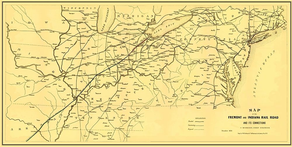 Fremont and Indiana Railroad - Arthur 1858