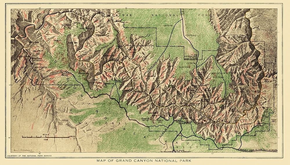 Grand Canyon National Park - USGS 1926