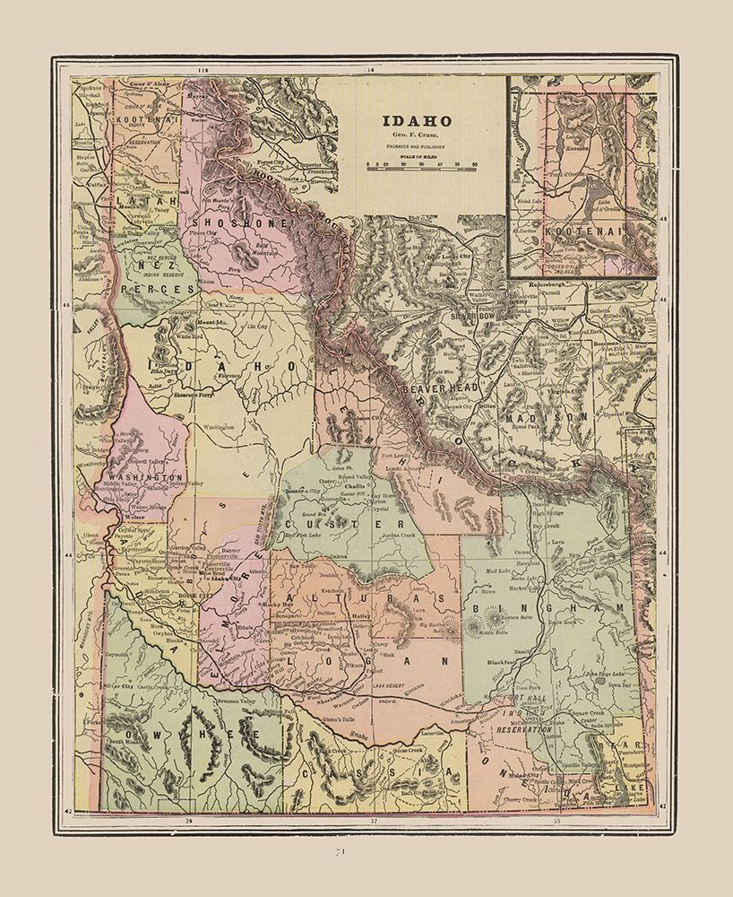 Idaho - Cram 1892