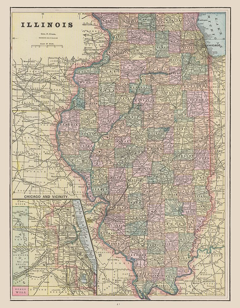 Illinois - Cram 1892