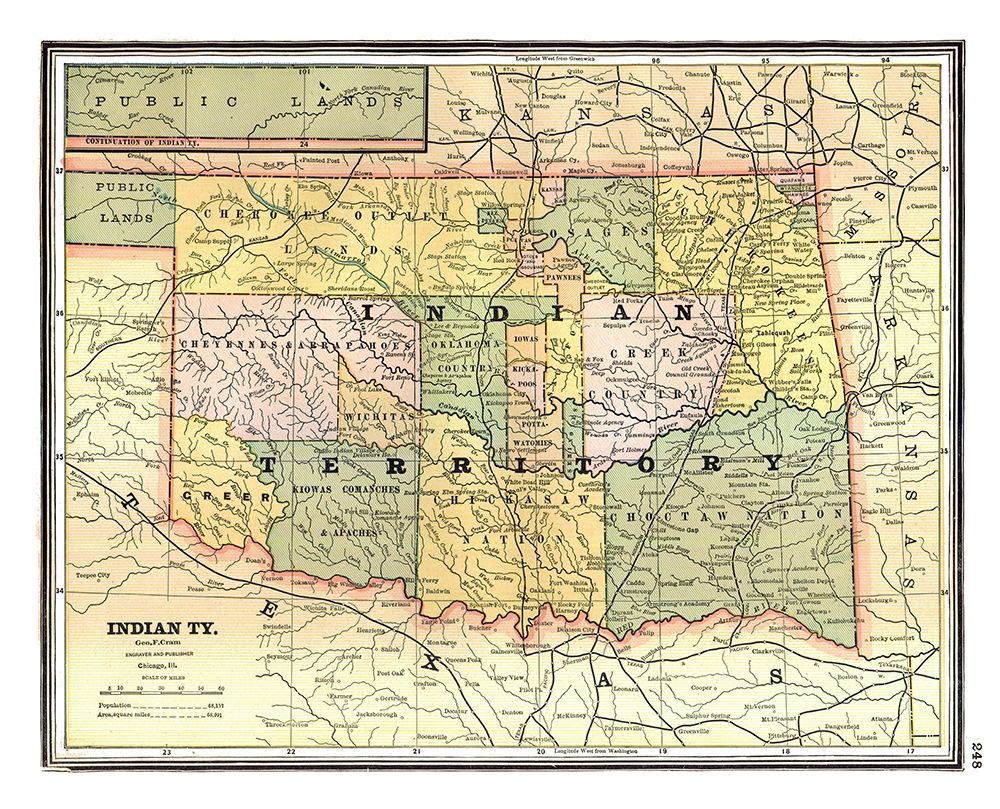 Indian Territory - Johnson 1888
