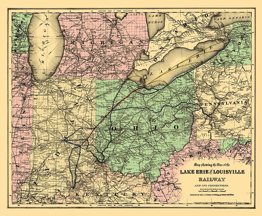 Lake Erie and Louisville Railway - Colton 1872
