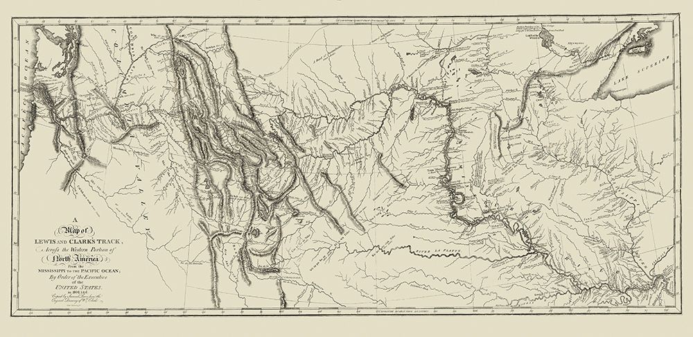 Lewis and Clark Track Across North America