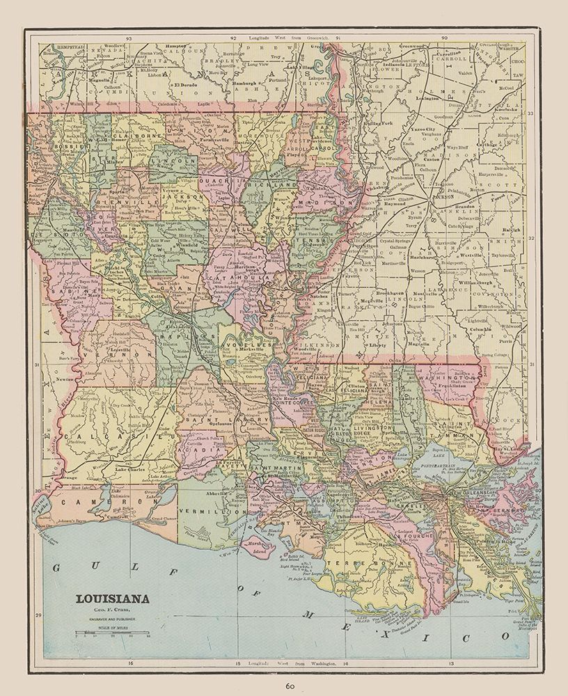 Louisiana - Cram 1892